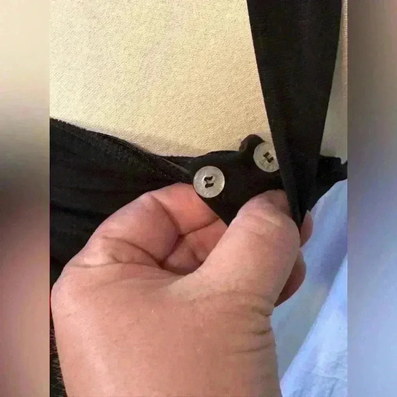 JANTZEN Swimsuit 1 Piece Ruffled Overlay. Removable Strap Black Size 8 - Picture 2 of 11